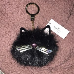 Kate Spade kitten keychain